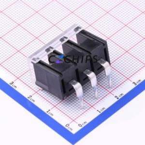 KF28R-7.62-3P Barrier Terminal Block Bent Lead Through Hole,P=7.62mm Connector With Cover Plate 7.62mm 1x3P Right Angle Pin - Product Image 2