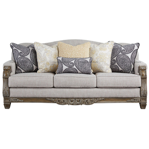 Style américain <span class=keywords><strong>en</strong></span> bois massif sculpté cadre coton lin tissu canapé salon canapé ensemble <span class=keywords><strong>gris</strong></span> <span class=keywords><strong>en</strong></span> bois massif tissu canapé - Product Image 4