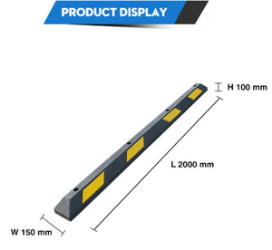 Bloc de guidage de roue de pneu de 2m pour voitures, camionnettes <span class=keywords><strong>et</strong></span> camions, protection pare-chocs, caoutchouc plastique, arrêt d'allée de parking - Product Image 5