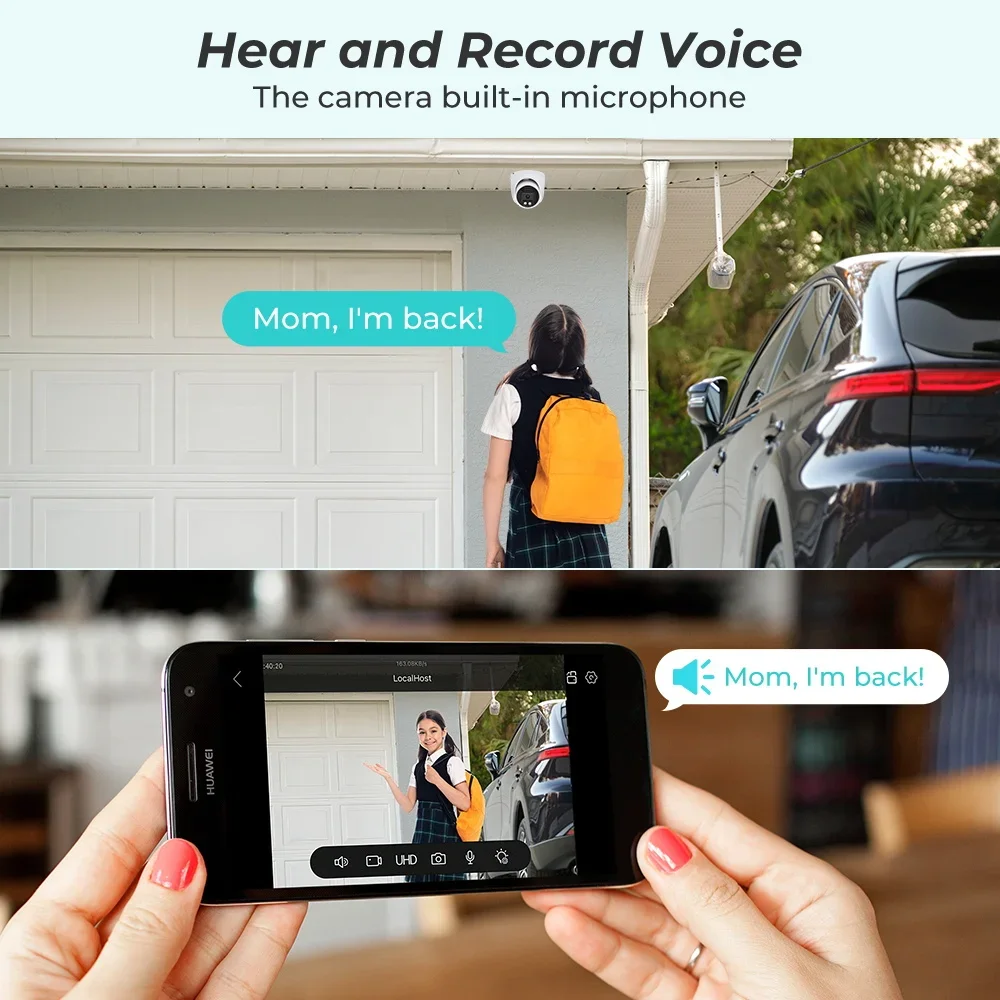 H265 4K 5MP 4MP Dome Outdoor Indoor CCTV Eyeball Network PoE IP Camera with Colorful Night Vision AI Detect People Counting · image 5
