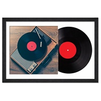 Cadre de disque vinyle en bois personnalisé présentoir de couverture d'album CD support mural de souvenirs musicaux pour disque LP de 7 12 pouces décor artistique