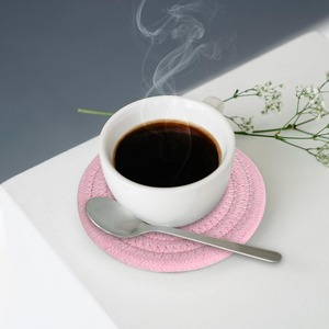 <b>Drink</b> <b>Coasters</b> with Holder Set of 10 Cotton Woven Absorbent <b>Coasters</b> for <b>Drinks</b> Minimalist Home Decor <b>Coaster</b> Set - Product Image 4