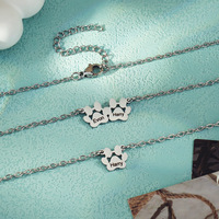Collier avec empreinte de patte (1 à 6) pour animaux de compagnie, bijoux commémoratifs pour les amoureux des animaux, idéal pour le dropshipping