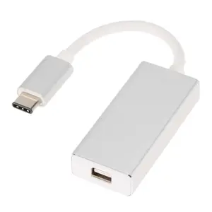 アルミニウムUSB3.1 Type-C USB-C-Mini DisplayPort MDP Mini DP 1080 pHDTVハブアダプターデータケーブル (新しいMacBook12 "GoogleChrom用)