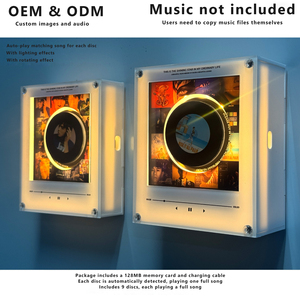 Disque rotatif personnalisé en acrylique avec capteur NFC, aimant de réfrigérateur, veilleuse, enregistreur vinyle avec disques remplaçables - Product Image 5