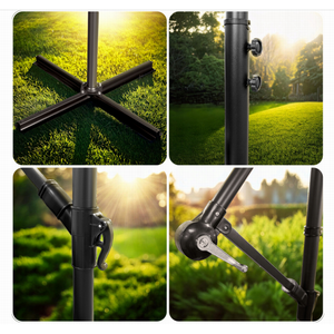 Hot <strong>Sale</strong> Outdoor <strong>Parasol</strong> 3m-commercial-market-umbrellas Summer Steel <strong>Garden</strong> Patio Umbrella Windproof Sun Protection with Base - Product Image 4