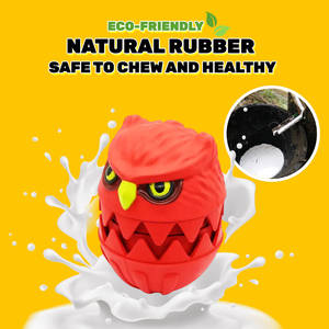 Juguetes para masticar perros chirriantes indestructibles multifuncionales búho interactivo de gran capacidad para dispensar golosinas de comida para perros - Product Image 4
