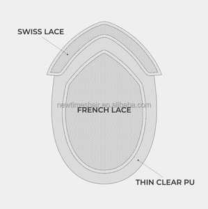 Parrucchino da <span class=keywords><strong>Uomo</strong></span> in Pizzo Francese 100% Capelli Umani 8x10 Pollici, Sistema <span class=keywords><strong>di</strong></span> Sostituzione Capelli Traspirante Newtimes Hair - Product Image 3