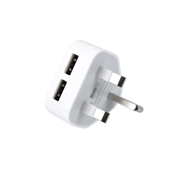 Chargeur rapide blanc 2 US