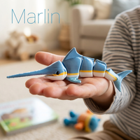 Modèle de poisson-sabre articulé imprimé en 3D, simulation d'impression 3D, impression PLA, personnalisable, peut être imprimé en lots, impression 3D personnalisée