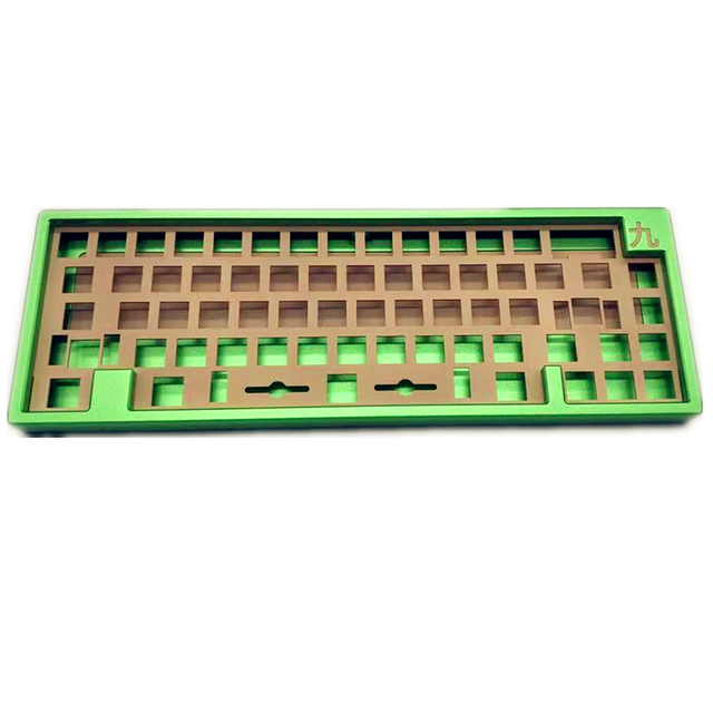 Fast Cnc Anodized Mechanical Aluminum Keyboard case Custom Cnc Machining Keyboard DIY Kits with Brass, Polycarbonate  Plate
