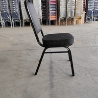 Chaises de réception empilables de luxe pour événements en plein air et en intérieur, chaises de mariage, chaises de banquet d'hôtel, structure en métal et tissu