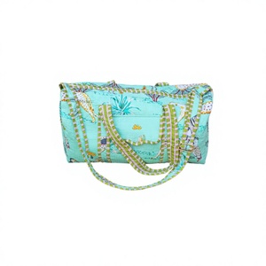 Sac de voyage de luxe pour femme, sport, écologique, en coton matelassé de haute qualité, fermeture à glissière, taille personnalisable, grande capacité - Product Image 1