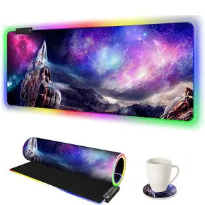 2024 Custom Large XXL RGB Gaming Mouse Pads with Rubber Base Factory Price Custom Print in Stock Big Desk Mat Mouse Pad RGB