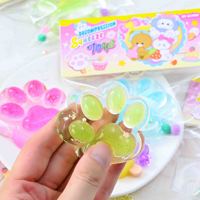 Mainan Pereda Stres Bentuk Cakar Kucing dari Bahan TPR, Ice Flash Powder, untuk Anak-anak