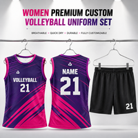 Conjunto de Camiseta y Pantalones Cortos de Voleibol Personalizados Premium Unisex, Transpirables, que Absorben la Humedad, Antibacterianos, Uniforme de Equipo con Logotipo, Nombre y Número