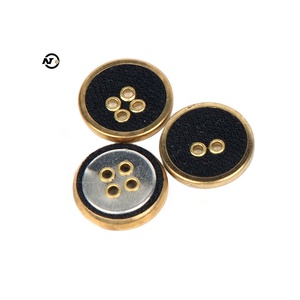 Vòng pignose nút hai lỗ quần áo bao phủ Vòng nút vải che hai lớp dây giày nút - Product Image 1