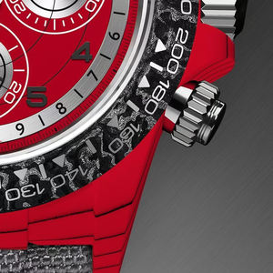 Edición Personalizada de Fibra de Carbono - Ligero de Usar, Aspecto Resistente, Patrón Único de Fibra de Carbono - Reloj Mecánico para Hombre - Product Image 6