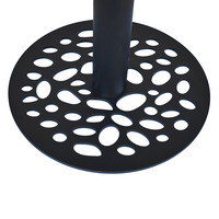 Base de table ronde creuse décorative en métal, support de table à hauteur personnalisée pour table de bistrot commerciale