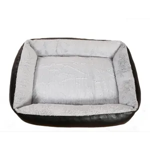 HRP PET Designer Dog Bed Waterproof Anti-Odour Dog Sofa, for Small and Medium Dogs, Cat, PU Leather Rectangle Pet Bed