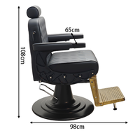 Chaise de coiffure moderne à rotation 360 degrés, inclinable, base stable