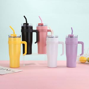 Vaso Térmico de Doble Pared Ice Bully con Asa para Coche, 40oz, con Tapa y Popote Antideslizante, OEM ODM, Color Personalizado - Product Image 5