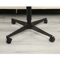 Ada Furniture Table basse mobile à hauteur réglable à gaz pour le salon Table ronde d'appoint avec roues