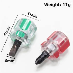 Mini micro-tournevis 6mm avec tête plate Phillips petite tête de carotte en plastique pour vis de garde-boue manuelles dans les voitures - Product Image 6