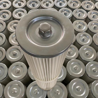 Filter Cartridge Penyaring Debu Silinder Industri Pabrik dengan Jaring Logam Luar