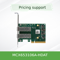 Adaptador Ethernet Mellannox MCX653106A-HDAT ECAT CX653106A Interfaz de Red Interna PCI Express Connect X-6 HDR IB