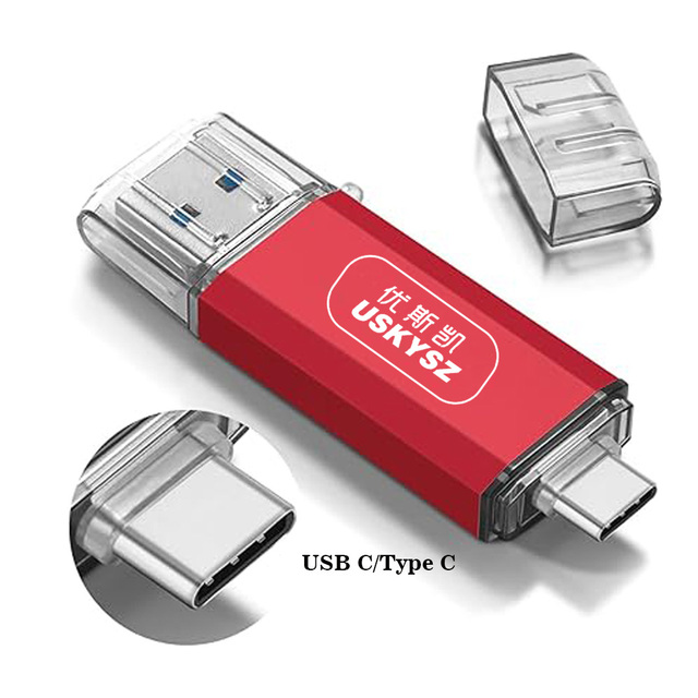 100% Genuine Original Usb Flash Drive 2 in 1 Otg Usb Flash Drive 16GB 32GB 64GB 128GB Flash Memory Usb 3.0 Type c Pendrive