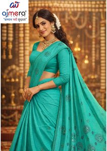 Sari en coton Ajmera imprimé, élégant et traditionnel, doux, stylé, ethnique, pour les fêtes, séchage rapide, collection pour femmes - Product Image 3