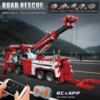 Mould King 17027, 4883 Piezas, Serie Ingeniería, Vehículo de Rescate en Carretera, Bloques de Construcción, Modelo Técnico Educativo, Juguete, Regalo para Festividades