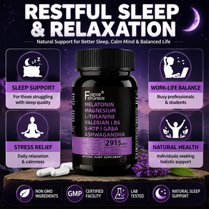 Complément alimentaire Shecome à la mélatonine avec magnésium pour améliorer la qualité du sommeil des adultes, 90 capsules de mélatonine - Product Image 2