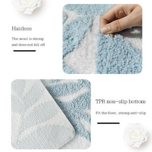 Rideau de douche imperméable résistant à la moisissure feuilles épaissies salle de bain salle de bain <span class=keywords><strong>rideaux</strong></span> de séparation de bain - Product Image 6