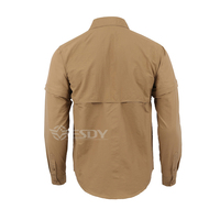 Chemise de chasse kaki à séchage rapide pour activités de plein air, randonnée, camping et entraînement