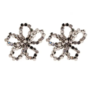 Pendientes de Acero Inoxidable con Lazo, Diseño Moderno 2025, Pendientes Redondos con Cuentas de Oro de 18K para Mujer, Joyería al por Mayor - Product Image 2