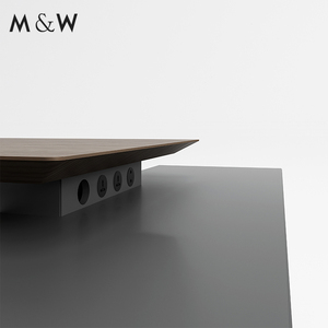 Mesa de oficina ejecutiva moderna M & W, <span class=keywords><strong>pintura</strong></span> de <span class=keywords><strong>chapa</strong></span> en forma de L, escritorio de gerente Boss CEO, estilo de Panel de madera - Product Image 6