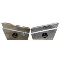 Sous-caisse de boîte à outils de camion d'angle conique de plat en alliage d'aluminium imperméable avec le revêtement extérieur noir de poudre