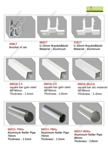 Barres de torsion carrées en acier de haute qualité pour pièces de store DM AWNING, pour aluminium - Product Image 6