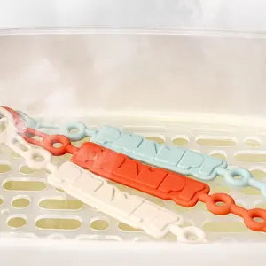 Üst on satış ürünleri bebek bağlama halkaları diş kaşıyıcı klip bebek Anti kayıp silikon emzik için diş çıkarma klipler