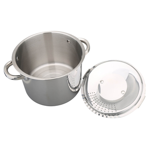 Pentola Multifunzione in Acciaio Inox per Spaghetti e Pasta con Coperchio Colino Pentola per Cucinare Noodle - Product Image 3
