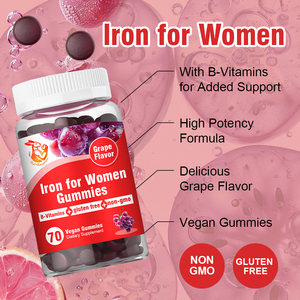 Gomitas de Hierro para Mujeres al por Mayor OEM con Vitamina B6 y B12, Mejoran la Inmunidad General, Suplemento para Mujeres - Product Image 6