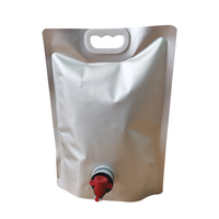 Pochettes souples personnalisées 2L et 3L en PE avec bec verseur, sacs en aluminium à valve gaufrée, recyclables pour l'emballage écologique du vin et du café