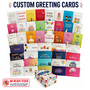 Biglietti di Auguri Personalizzati con Messaggio Unico, Assortimento di Biglietti di Compleanno e Ringraziamento 4x6, Biglietti Festivi con Buste e Scatola - Product Image 1