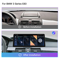 Autoradio Snapdragon 12.3 "Ultra Narrow 665 Android 14 pour BMW X3 E83 2004-2012 Sans Fil CarPlay Android Auto 4G WiFi GPS Vidéo