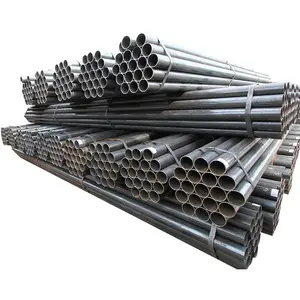 High Quality Erw Steel Pipe Carbon Welded Steel Pipe Black Mild Steel Pipe for construction and water natural gas transportation