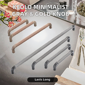 KEDLO High-End Minimalist çinko alaşım dolap kapağı tutacağı Modern gri dairesel topuzu ile altın çekme mutfak & Dresser kullanım için - Product Image 2