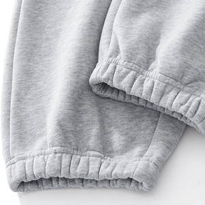 Custom Embroidered Logo 350G Heavyweight Solid Color <b>Fleece</b> Lined <b>Trousers</b> Streetwear Unisex Casual Blank Sweatpants - Product Image 4