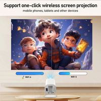 Mini-projecteurs à mise au point automatique, projecteur portable intelligent 720p natif avec Android, Wi-Fi et Bluetooth, projecteur de films pour la maison